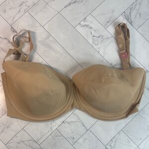NWT Cacique Lane Bryant Womens Bra Tan LL Multi Way Strapless UNDERWIRE 38H